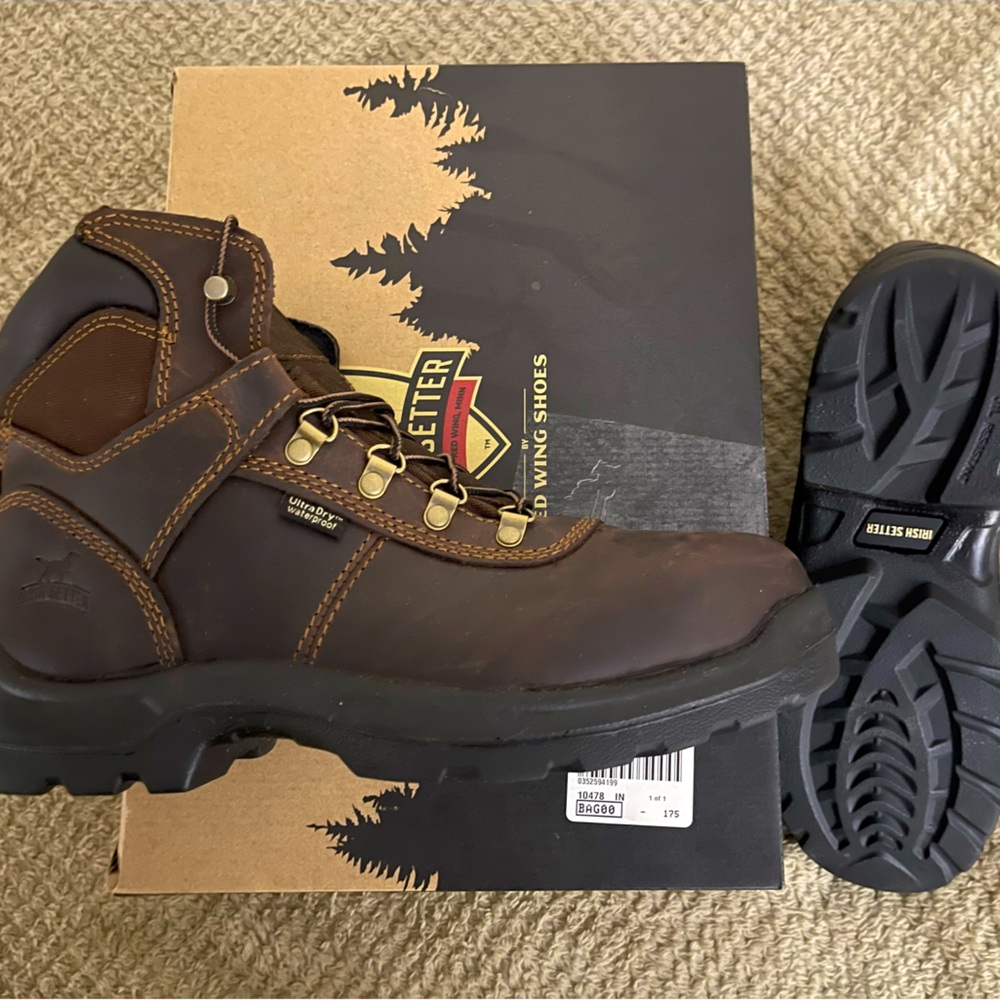 9.5 Irish Setter, Ely, Men's, 6", Waterproof, Steel Toe Work Boot